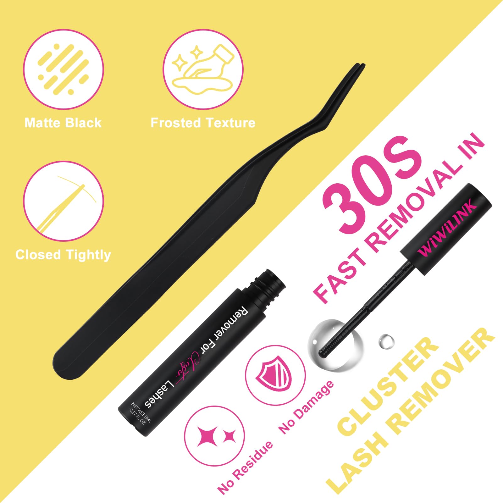 WiWiLINK reusable cluster lashes ready for easy DIY application