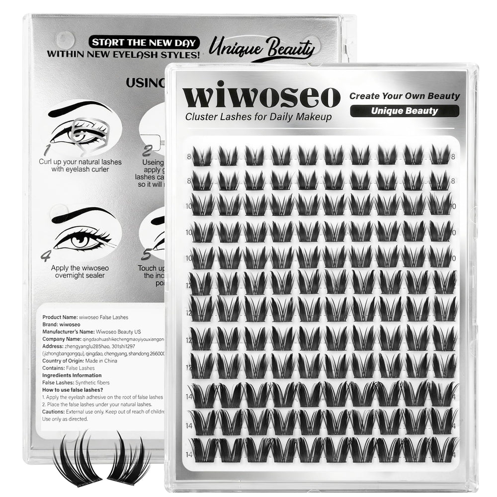 wiwoseo Bunny Lash Clusters deliver dramatic volume for a DIY salon-ready look.