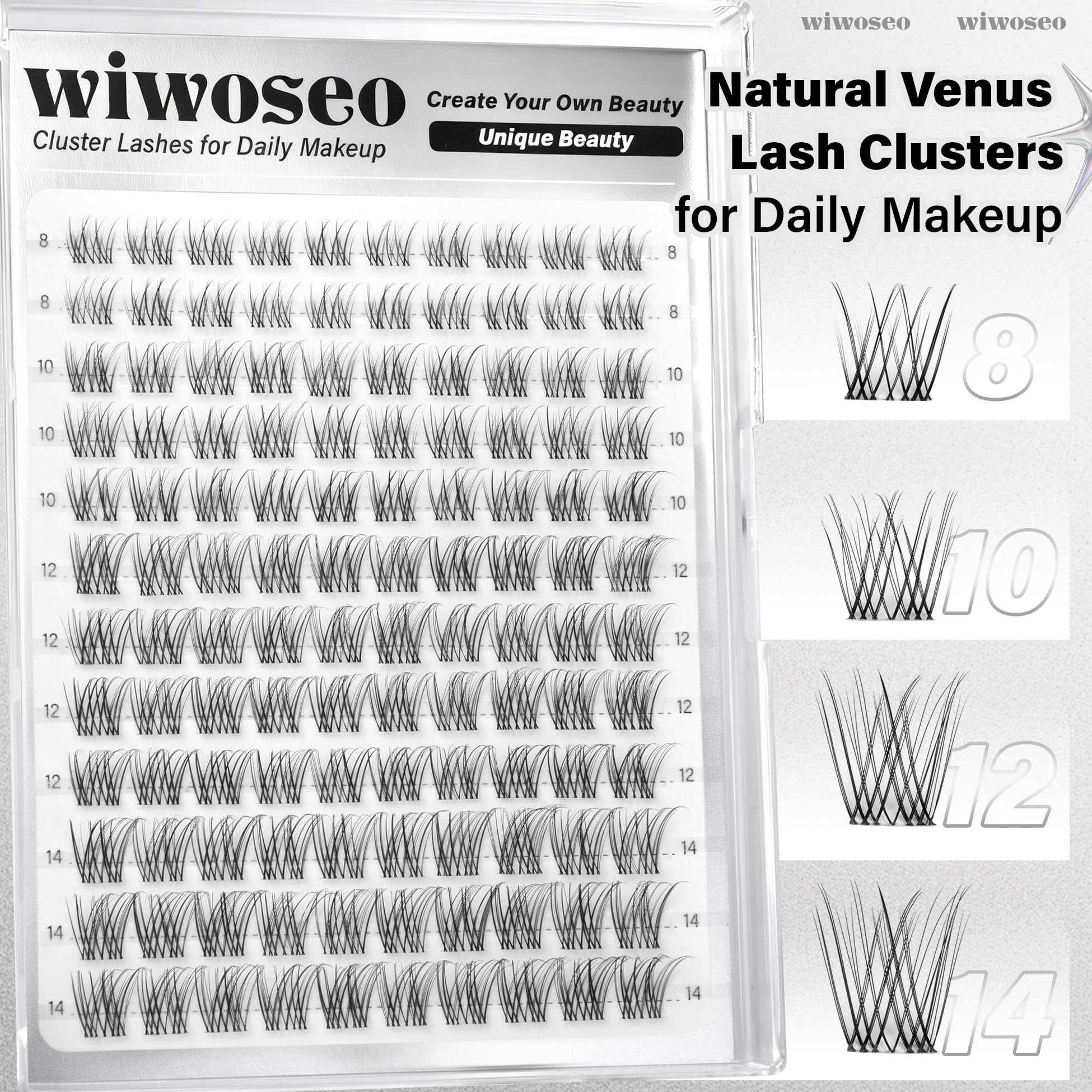 Wiwoseo Daily makeup lash clusters kit ready for quick, salon-like eye looks