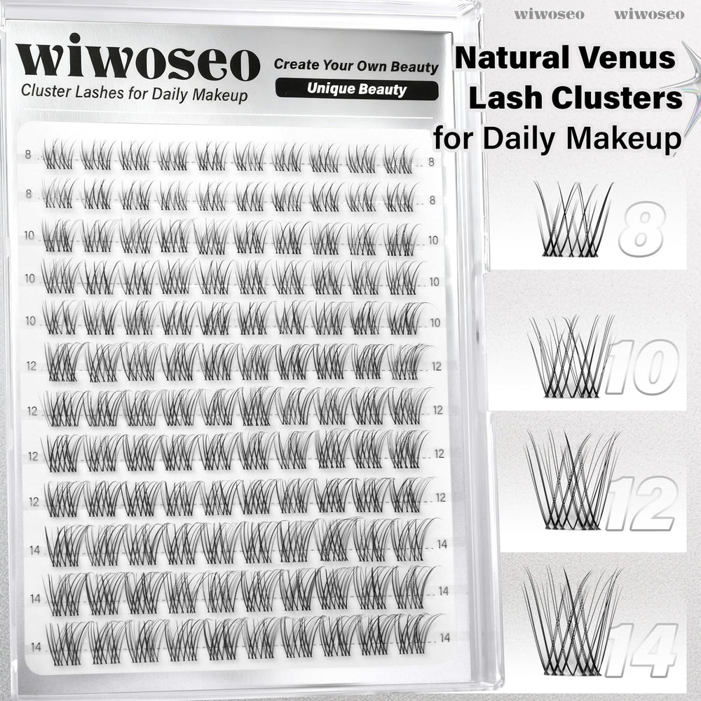 Wiwoseo Daily makeup lash clusters kit ready for quick, salon-like eye looks