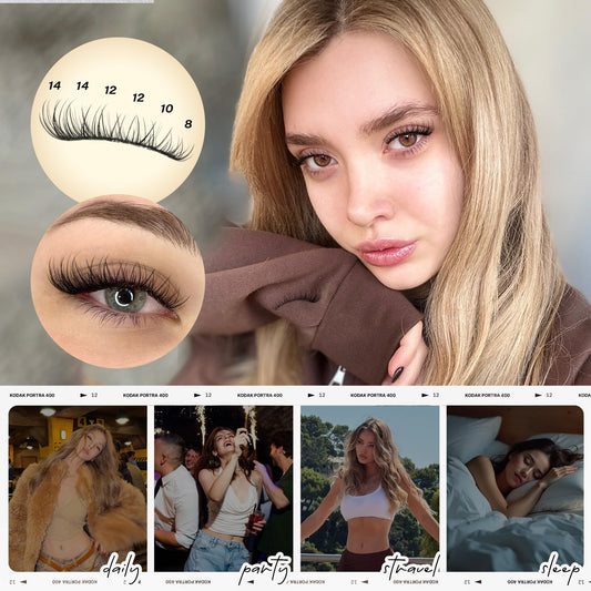 wiwoseo flaunt lash clusters in wispy style for a delicate flutter.