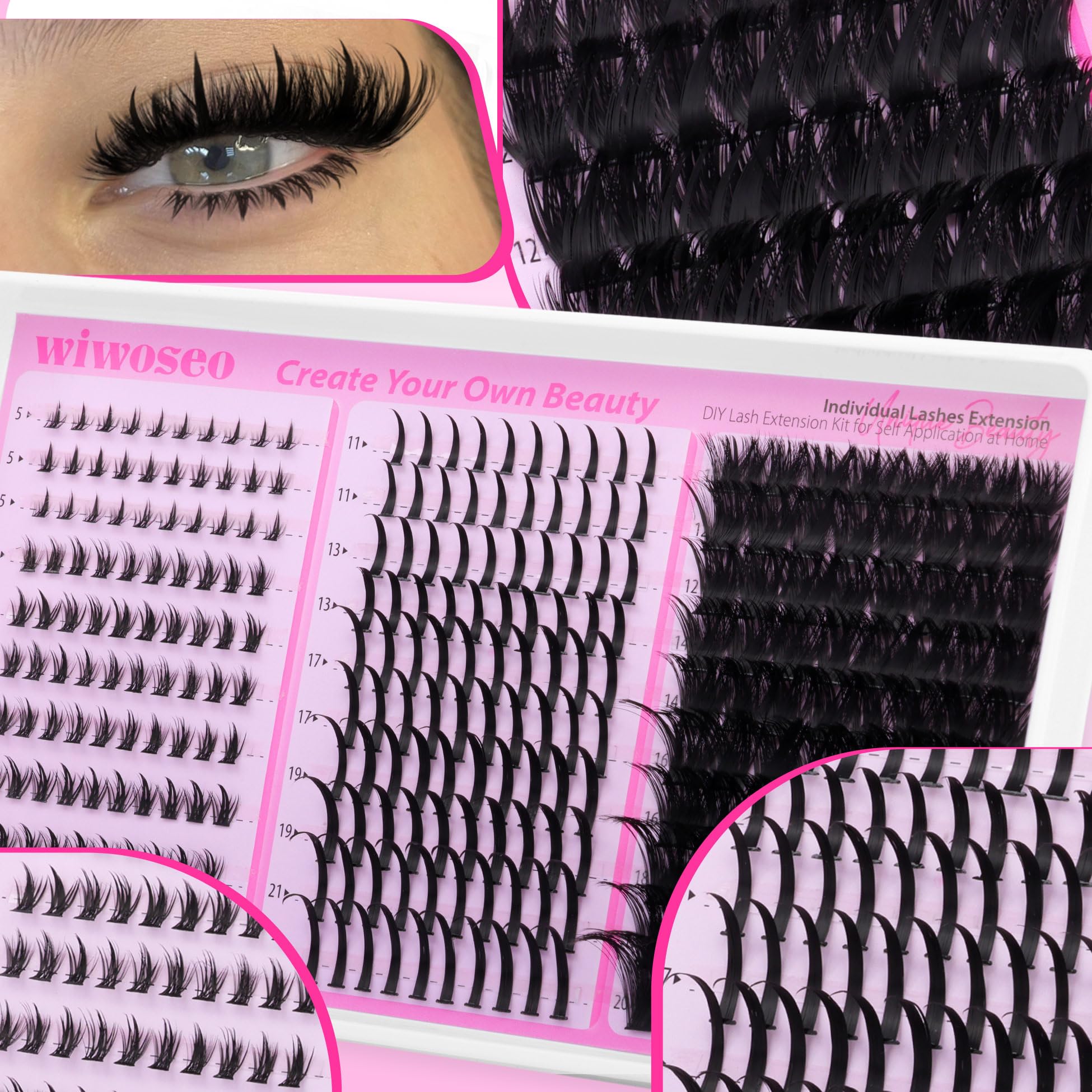 wiwoseo spiky fairy lash clusters add dramatic flair for evenings or photos