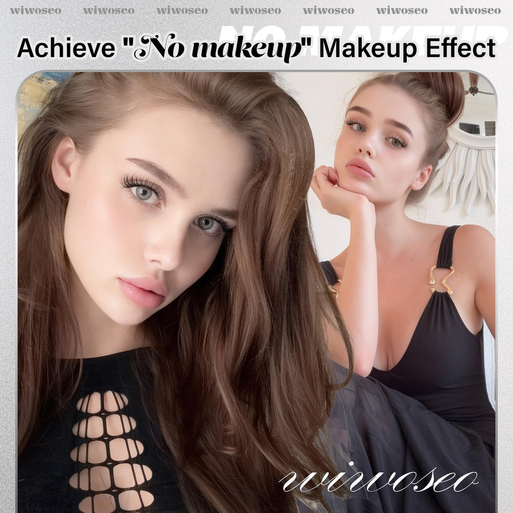 Wiwoseo Venus wispy lash clusters close-up to add natural volume
