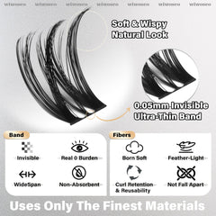 wiwoseo Waterproof lash glue providing durable hold without residue