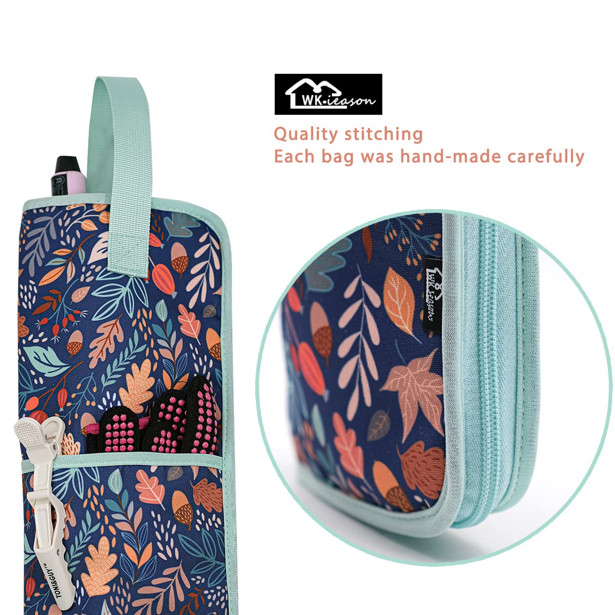 WK IEASON canvas bag with multiple pockets for tools and cables
