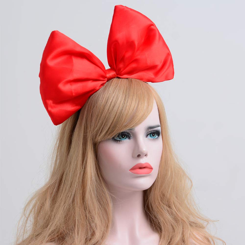 WLBON Bow Headband Red close-up material shows soft fabric and craft