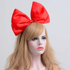 WLBON Bow Headband Red close-up material shows soft fabric and craft