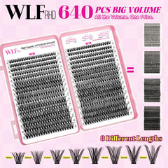 40D+50D lash clusters offer versatile styles for many looks.