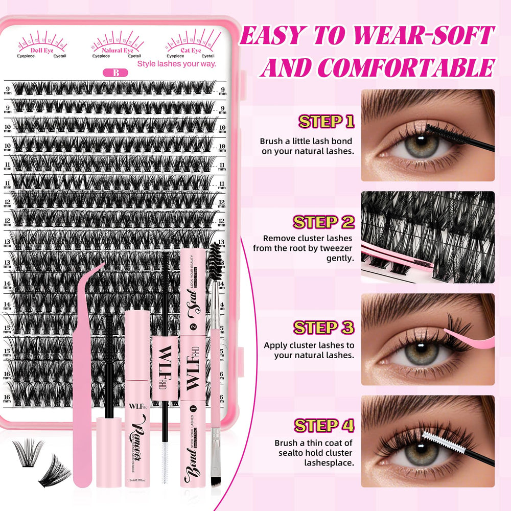 Easy DIY lash application guides beginners through placement.
