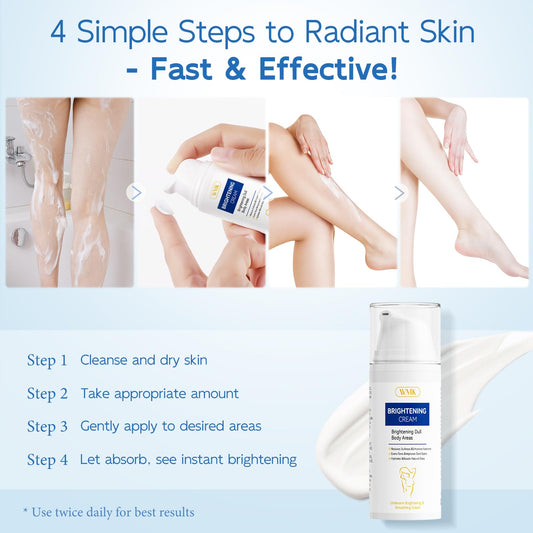 WMK Brightening Cream for elbows and knees, evens skin tone