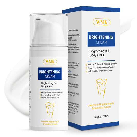 WMK Skin Brightening Cream for underarms, smooths and brightens tone