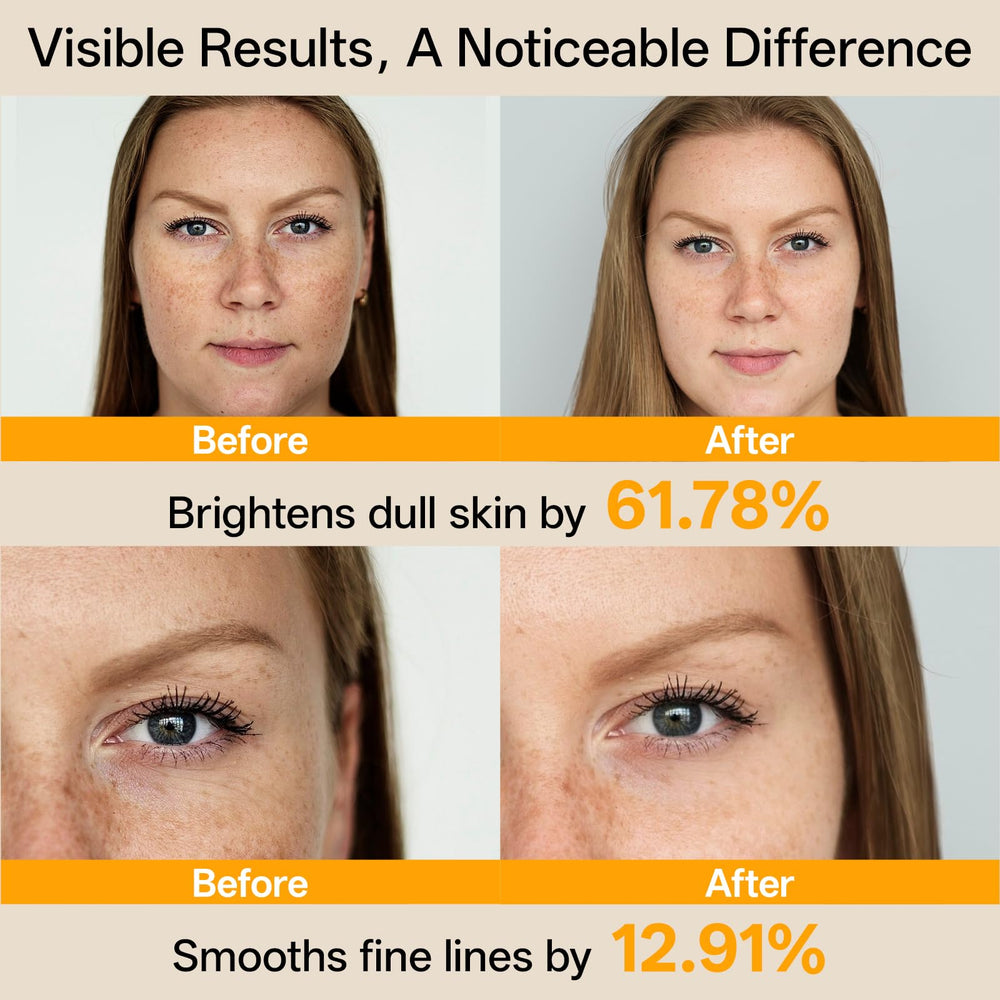 WNP Vitamin C Serum texture close-up showing non-greasy absorption on skin.