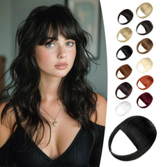 Wodelanle clip-in bangs—front view for an instant, customizable new look