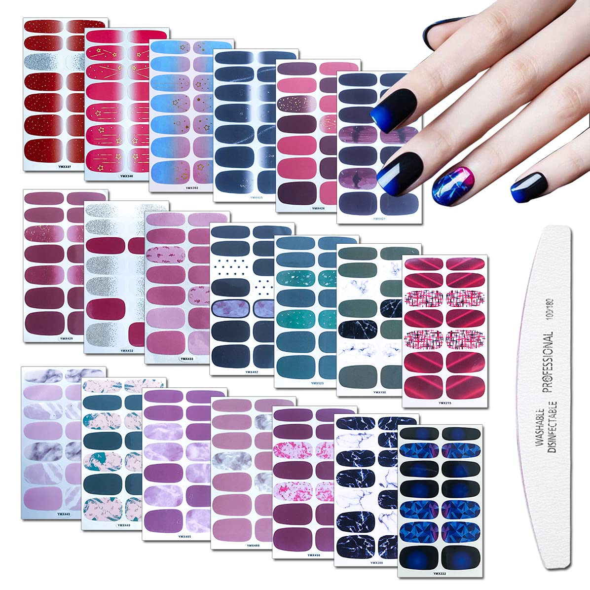 WOKOTO gradient nail stickers for a vivid at-home manicure.