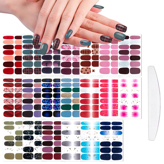 WOKOTO Moon Stars gradient nail wraps add quick glam to nails
