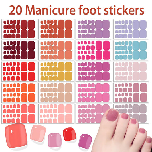 WOKOTO red toe nail strips for bold, long-lasting color.