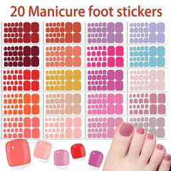 WOKOTO red toe nail strips for bold, long-lasting color.