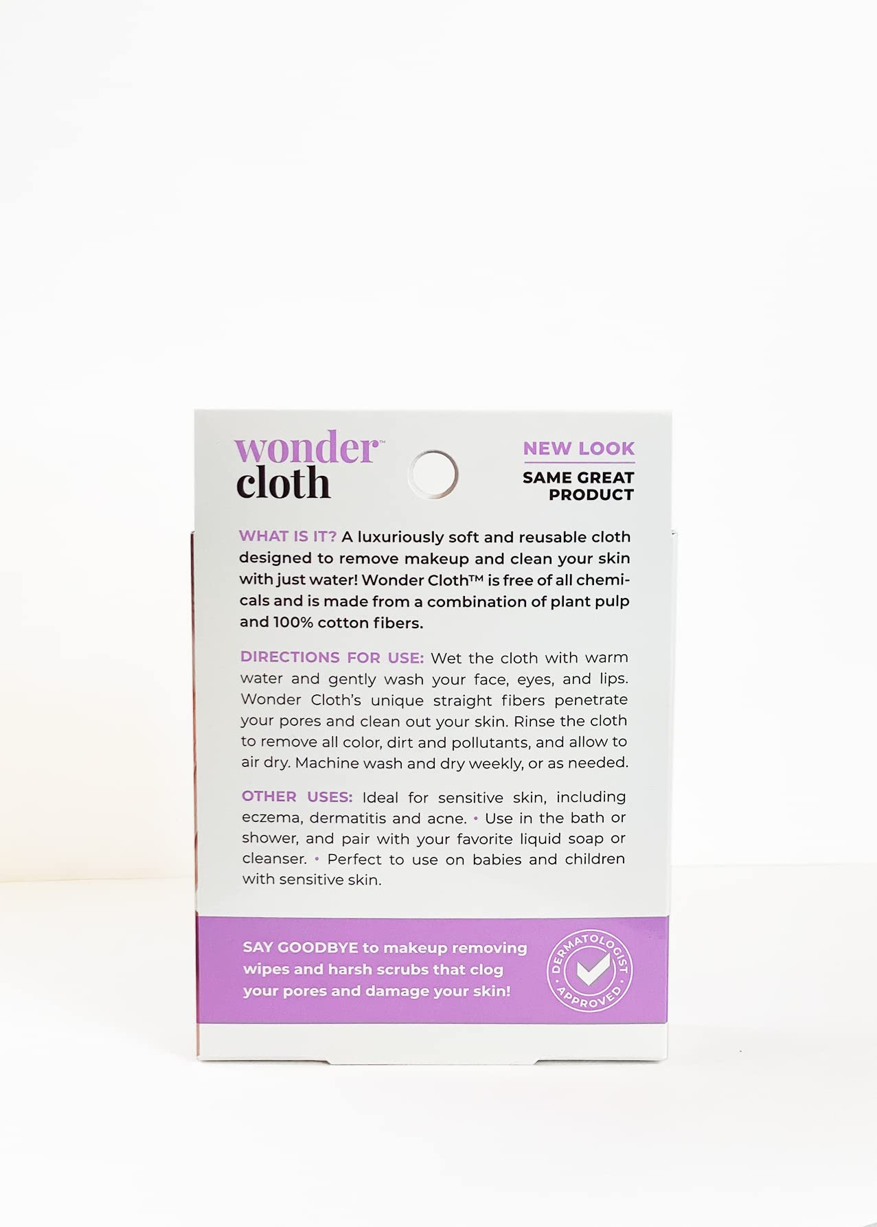 Soft fibers of Wonder Cloth in close-up for gentle exfoliation.