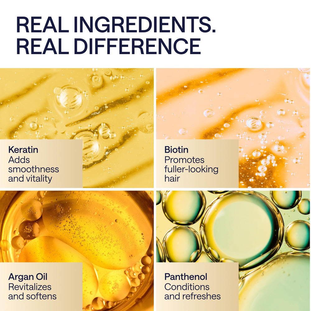 WONDER FAMILY Keratin Mask ingredients bottle emphasizes biotin and natural oils.