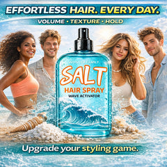 Wonder Family sea salt spray after application creates fuller texture.