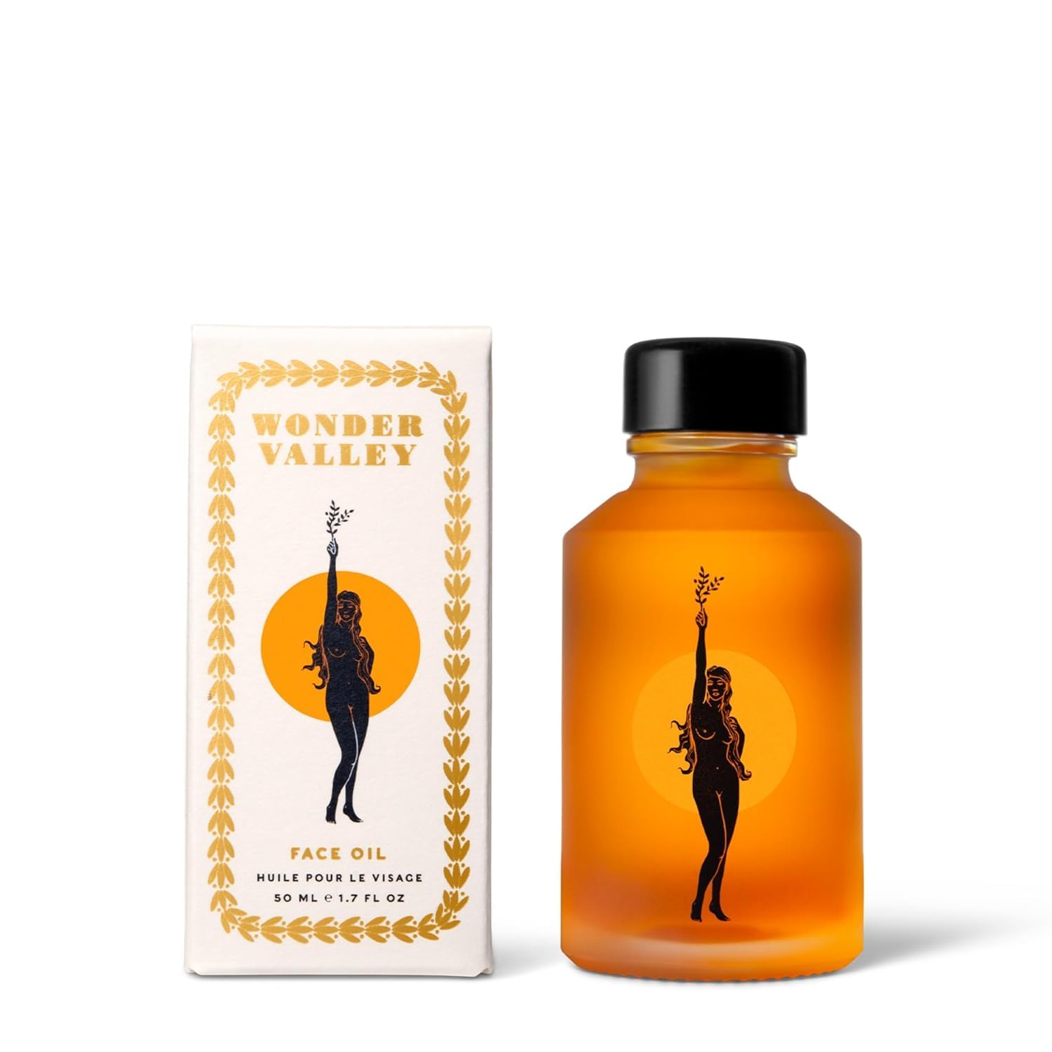 Wonder Valley Face Oil bottle with rosehip oil delivers lightweight hydration.