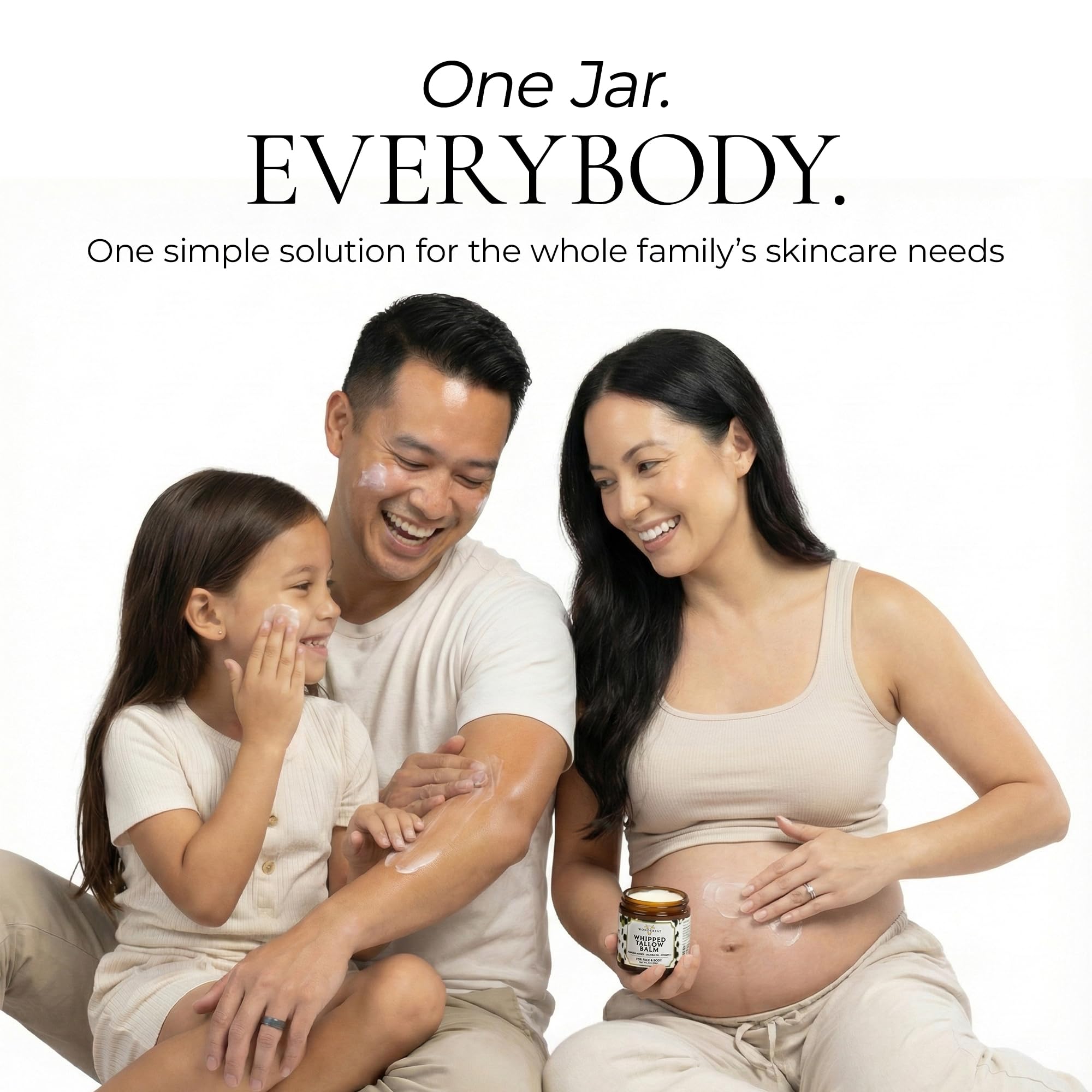 Wonderfat unscented balm on skin for fragrance-free comfort and daily hydration