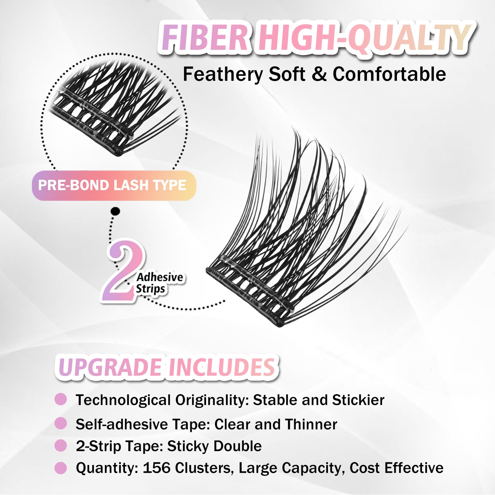 WONSIS invisible 2-strip tape enables glue-free lash application.