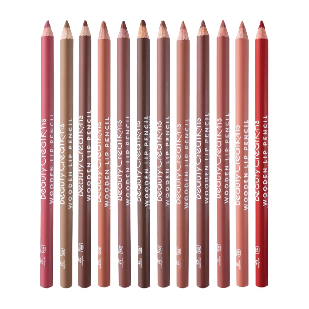 Wooden Lip Liner Set color swatches for shade selection and matching.