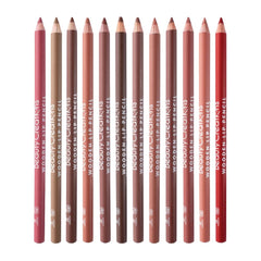 Wooden Lip Liner Set color swatches for shade selection and matching.