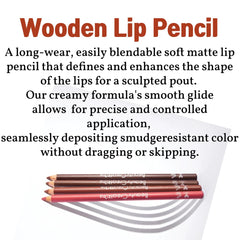 Wooden Lip Liner Set individually wrapped for safe storage.