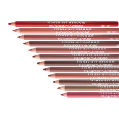 Wooden Lip Liner Set soft matte finish close-up.