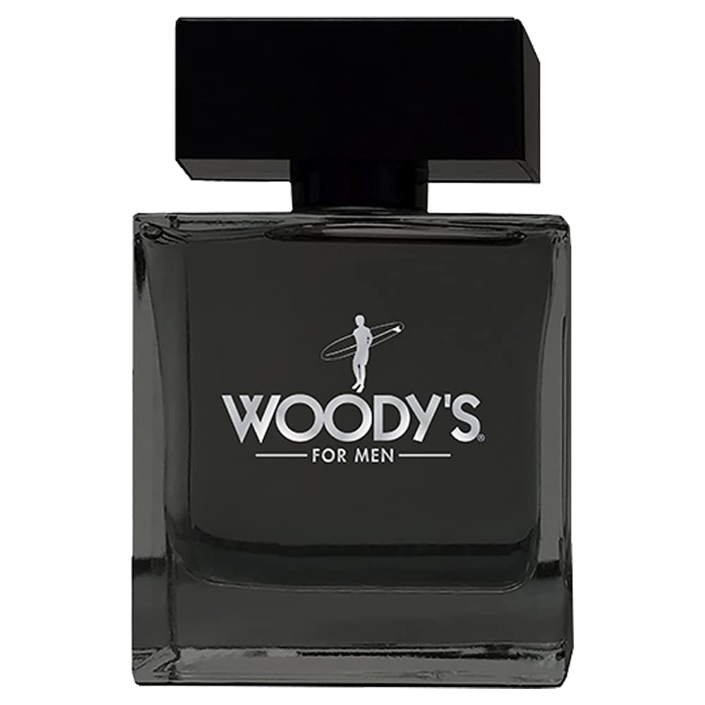 Woody's cologne for men, front bottle view, masculine citrus scent ideal for everyday wear.