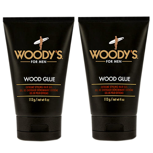 Woody's Extreme Hold hair gel bottle delivers gravity-defying control for bold styles.