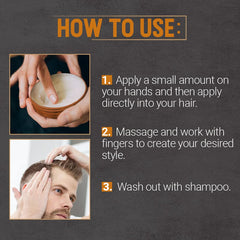 Woody's Headwax packaging supports quick touch-ups after showers or workouts.