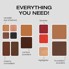Woosh eyeshadows in cream, brown, gold for versatile daytime-to-evening looks