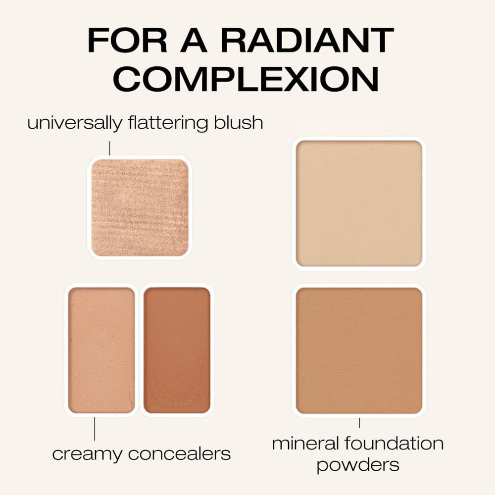 Woosh Fold Out Complexion palette open for blending and customization