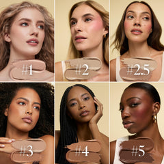 Woosh Fold Out Complexion Light foundation powder 2 swatch buildable coverage
