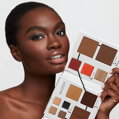 Woosh Fold Out Face Palette compact showing 13 cosmetics for travel