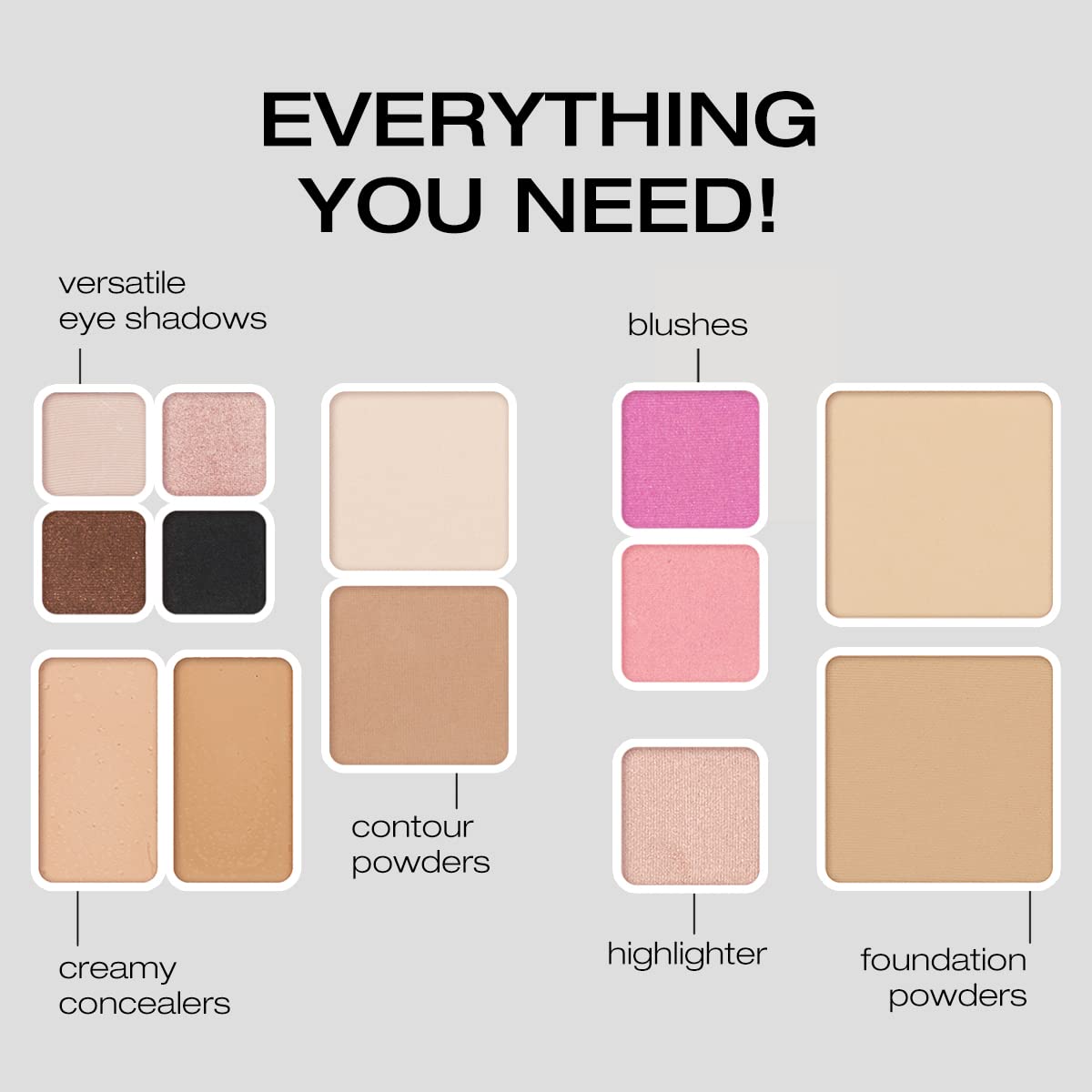 Woosh Fold-Out Face Palette cream eyeshadow for day looks