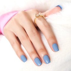 Close-up of Wooyas glossy finish highlighting high-quality handmade gel nails