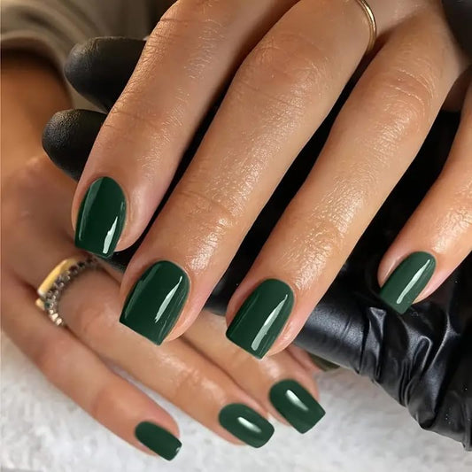 WOOYAS green square press-on nails kit ready for at-home salon-style application