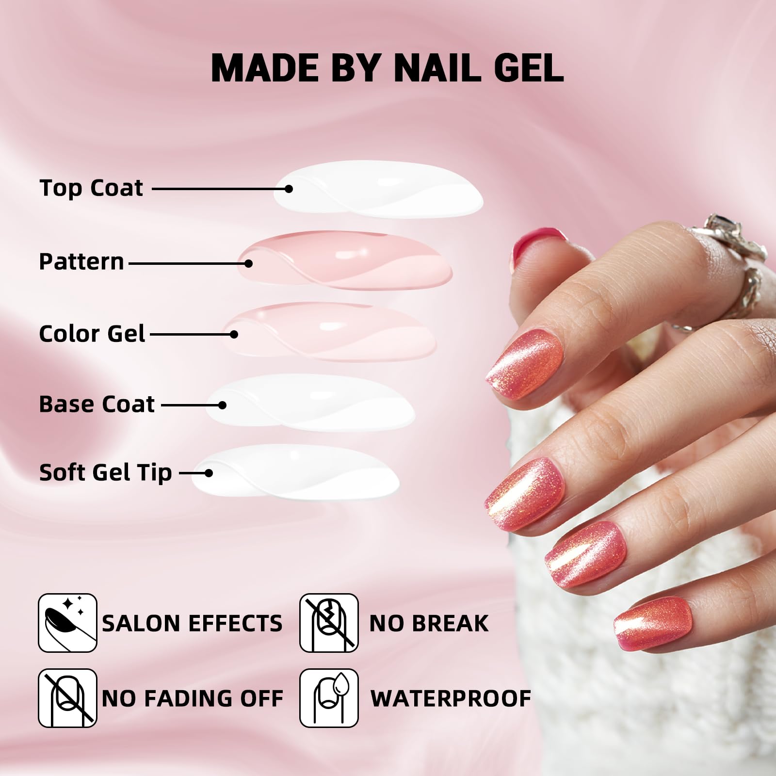 Wooyas 24-piece press-on nails kit ready for quick, mess-free manicures.