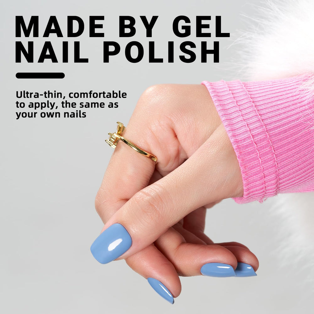 Wooyas press-on nails kit image showing 24 nails and included tools