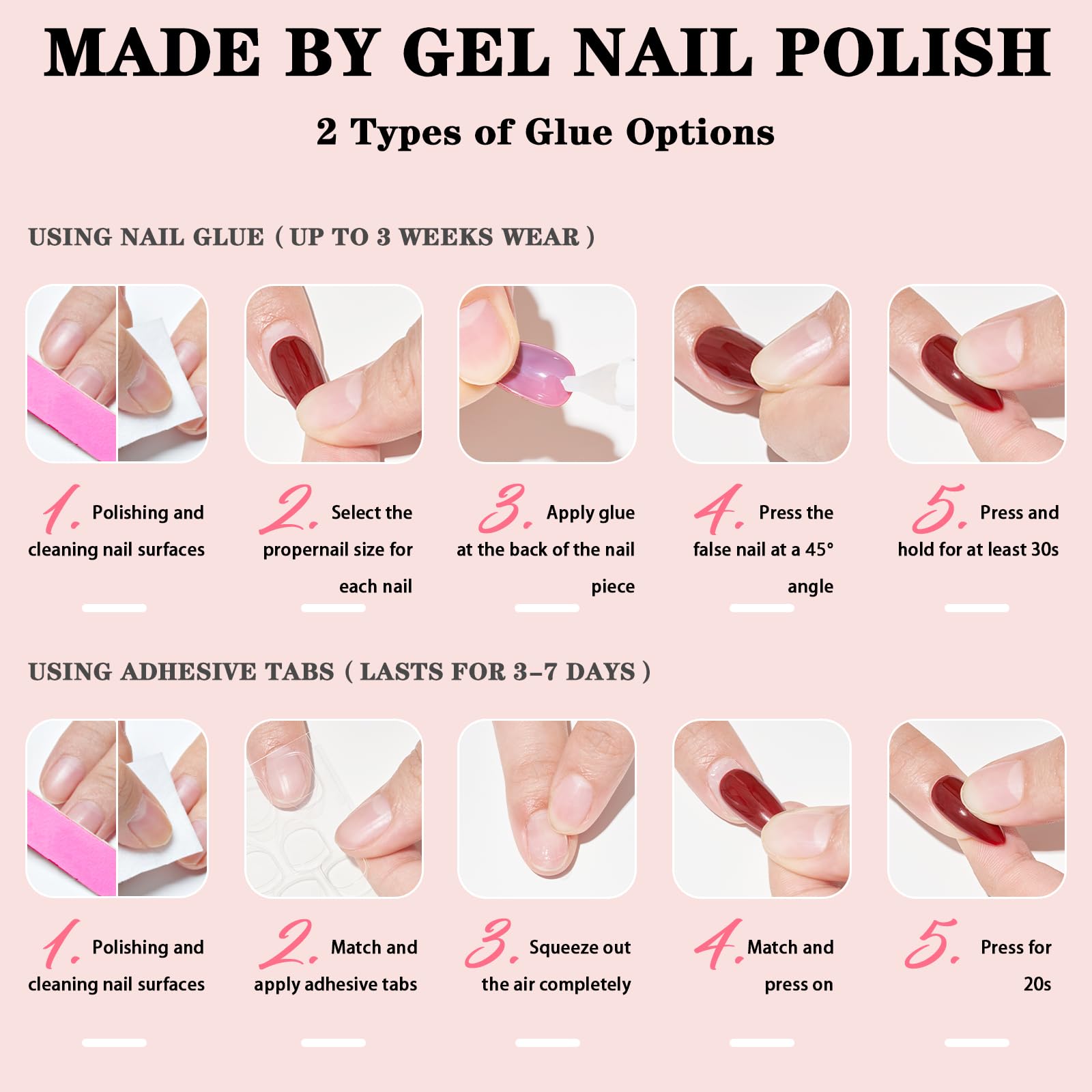 WOOYAS Reusable gel nails designed to last up to two weeks.