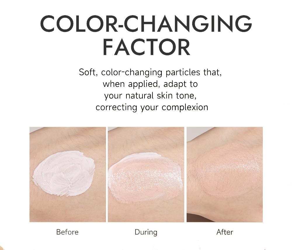 WOPPOE CC Cream finished look on face offers natural glow and blendable coverage.