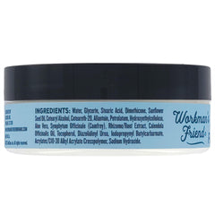 Label of WORKMAN'S FRIEND fragrance-free foot cream highlighting USA-made ingredients.