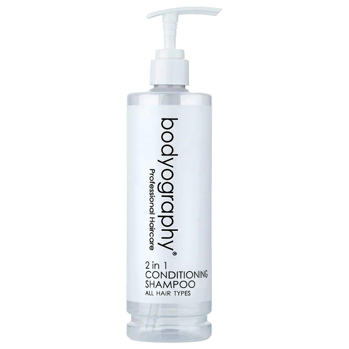 World Amenities Bodyography Blanc 2-in-1 shampoo bottle for luxurious cleansing and conditioning