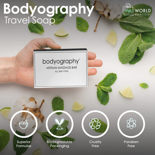 World Amenities Bodyography Blanc boxed packaging elevates presentation in guest rooms