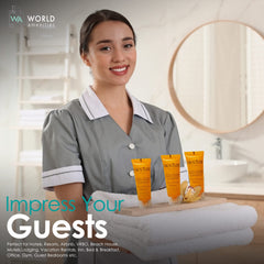 Sweet orange blossom scent from World Amenities Nectar enhances daily care