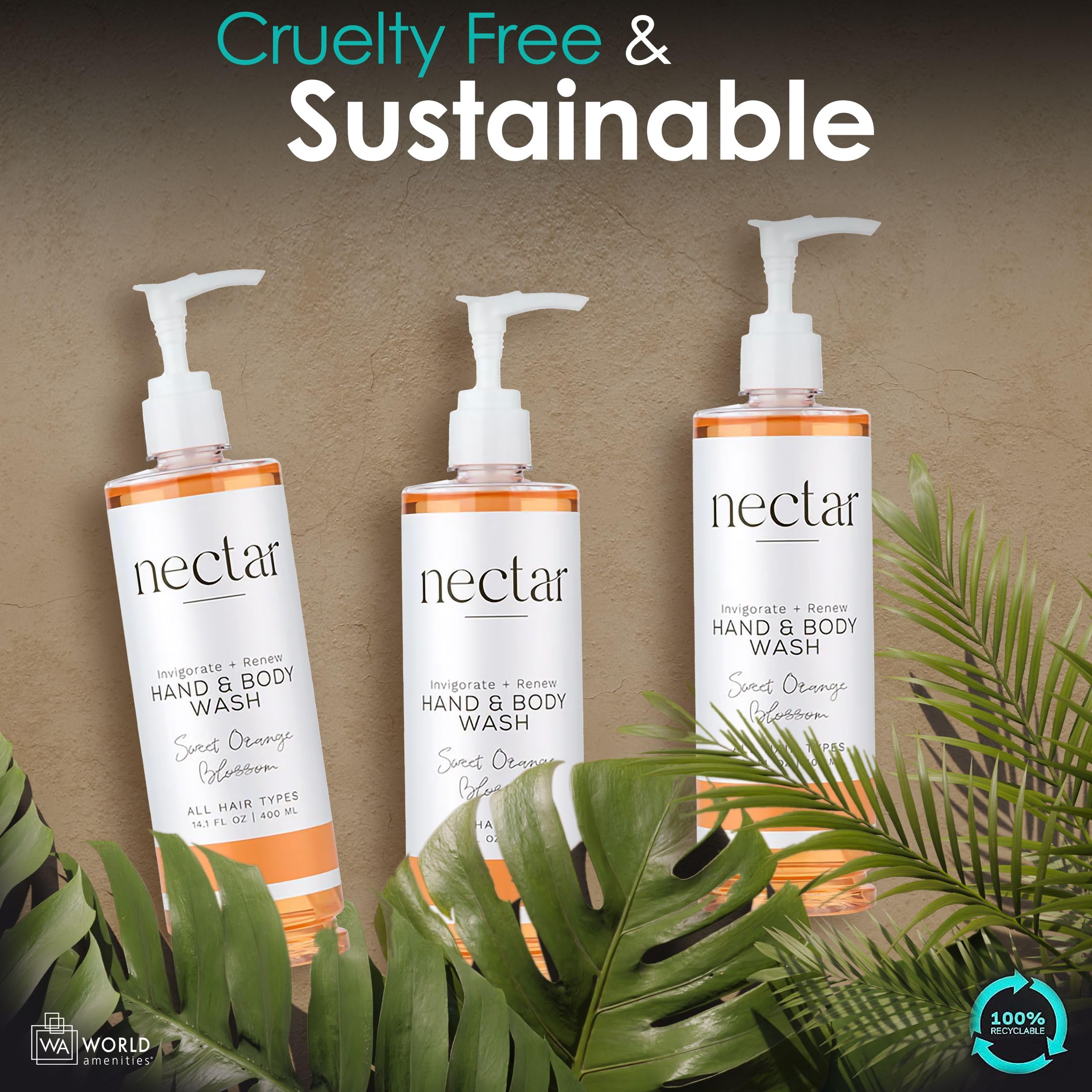 World Amenities Nectar Collection moisturizing-skin result and silky sheen after use.